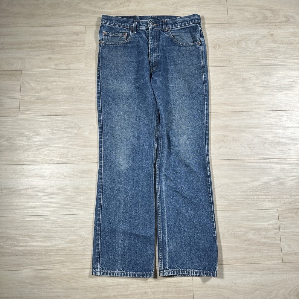 Vintage Y2K Levi's 517 Boot Cut Jeans Size 32x30 Blue Med Wash Faded Western